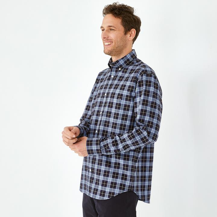 Chemise bleue à carreaux Eden Park