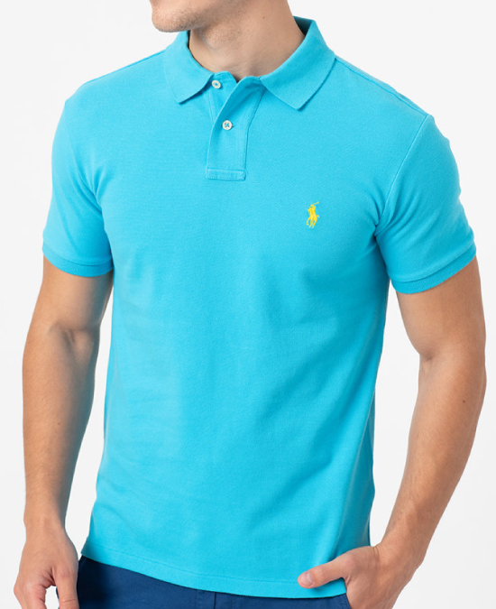 Polo bleu clair Ralph Lauren