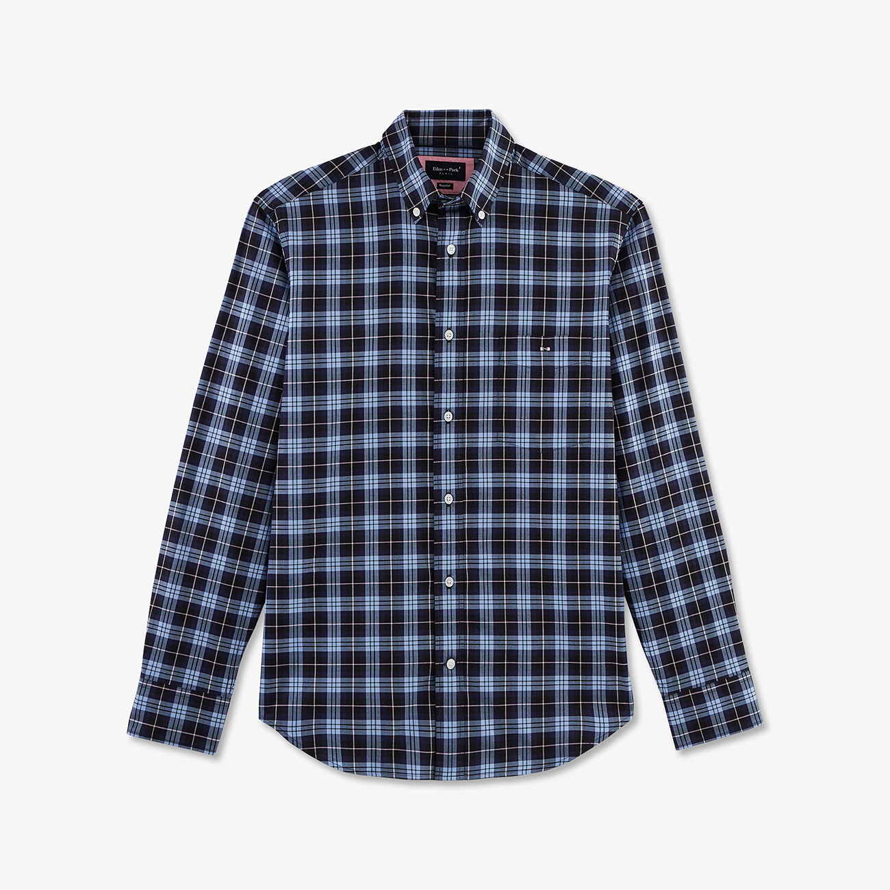 Chemise bleue à carreaux Eden Park