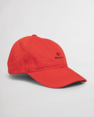 Casquette rouge en sergé contrastante Gant