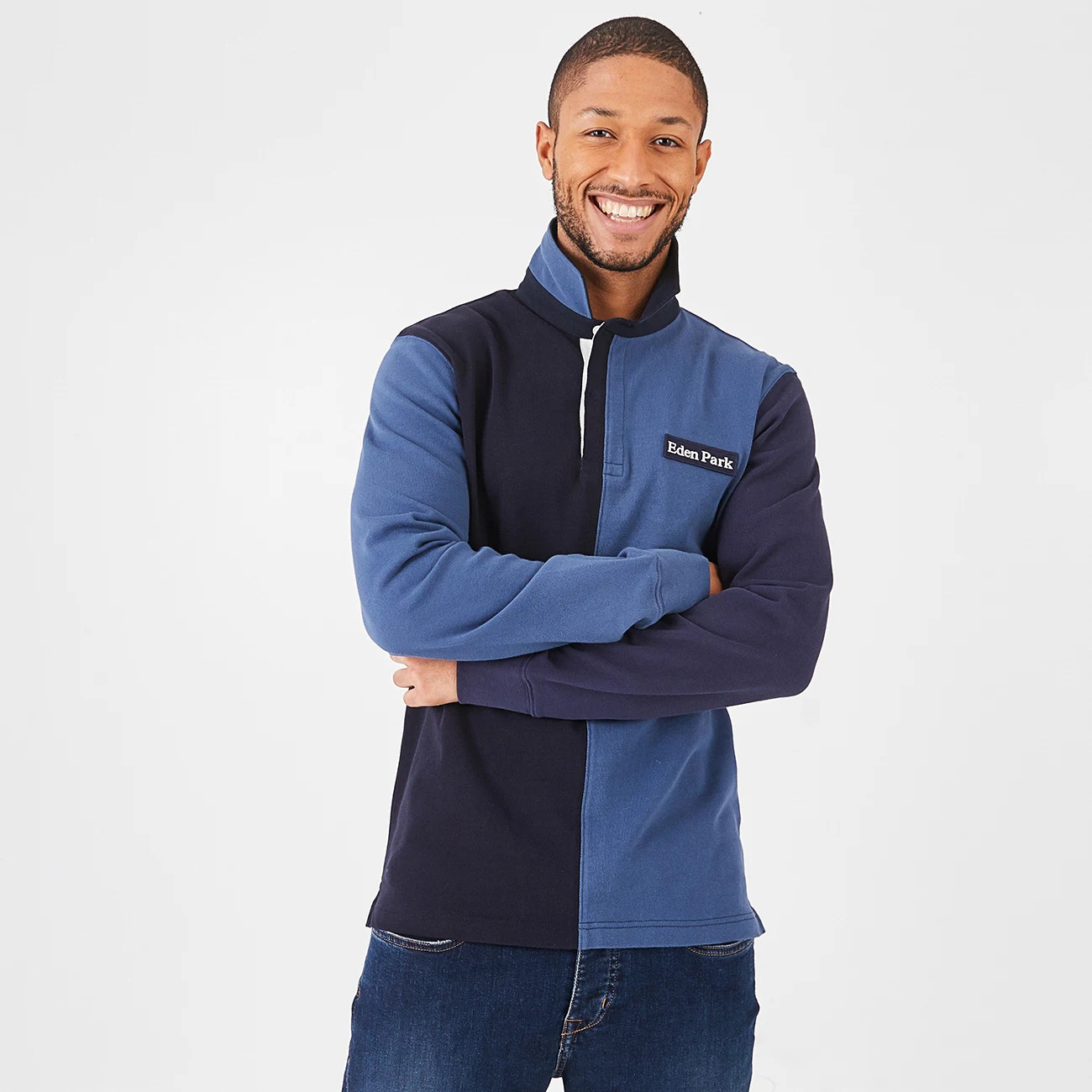 Polo tricolore avec broderie XXL Eden Park