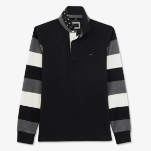 Polo noir brodé nouvelle zélande Eden Park