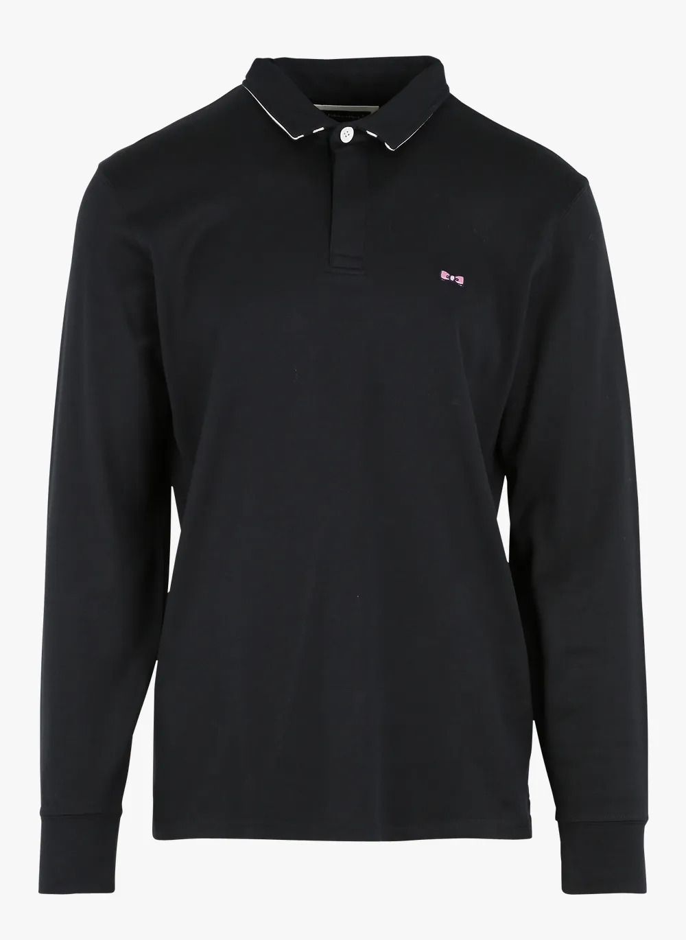 Polo regular-fit en coton noir Eden Park