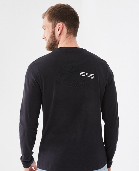 Tee-shirt noir en jersey Eden Park