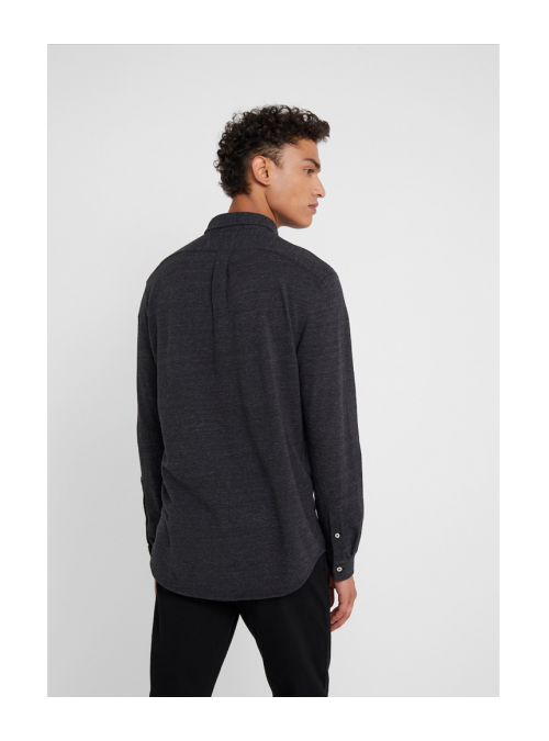 Chemise noire légère en coton piqué Ralph Lauren