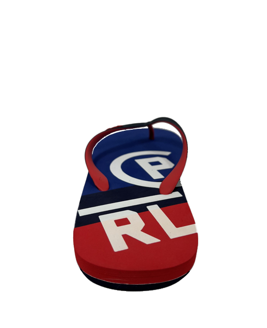 Tongs rouge et bleu polo Ralph Lauren