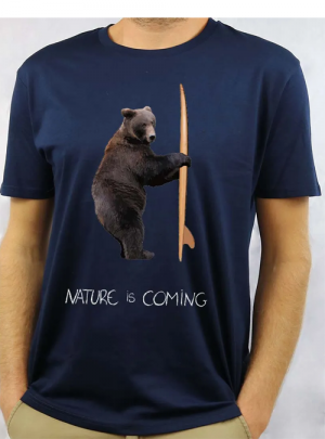 Tee-shirt Teddy surfer Nature Is Coming
