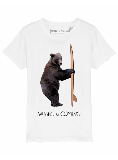Tee-shirt Teddy surfer Nature Is Coming