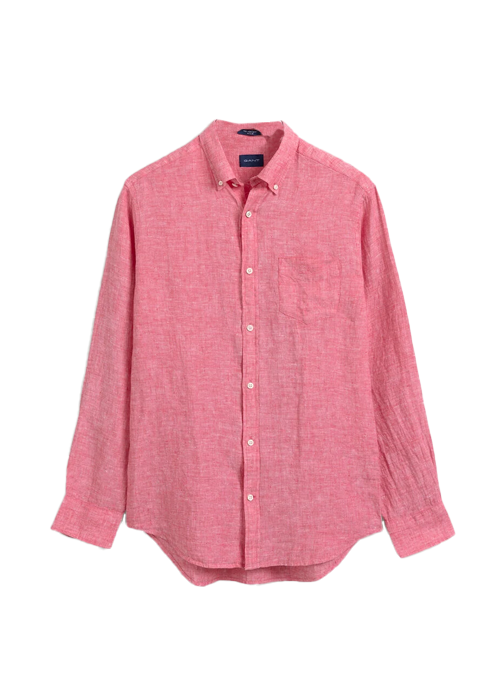 Chemise rose regular fit en lin Gant