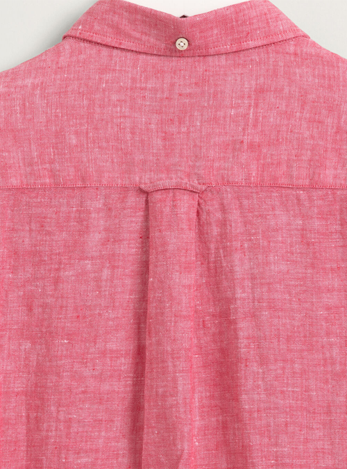 Chemise rose regular fit en lin Gant