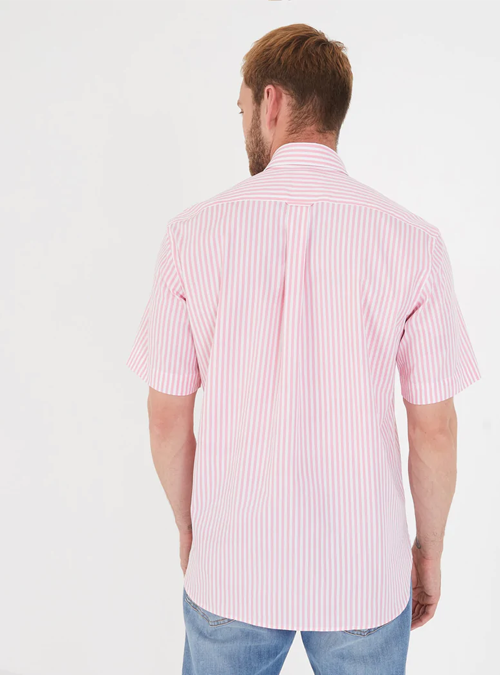 Chemisette rose à rayures Eden Park