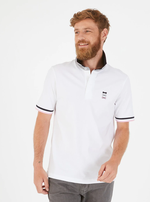 Polo à broderie nœuds tricolore Eden Park