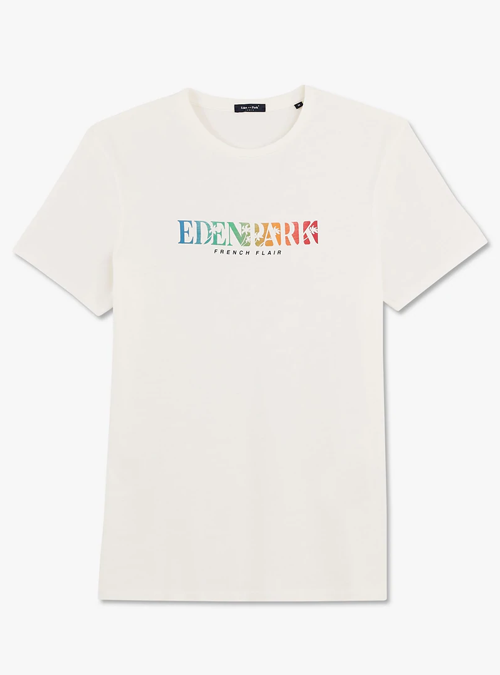 Tee-shirt blanc à col rond Eden Park