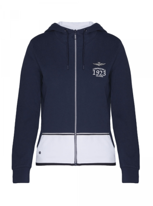 Sweat à capuche en piqué Aeronautica Militare