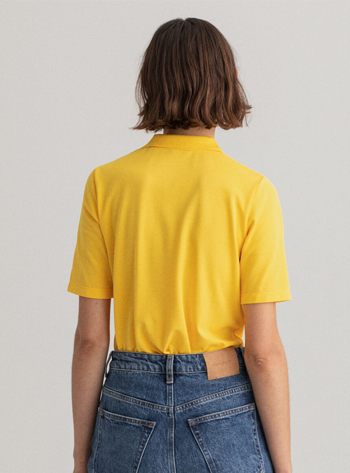 Polo jaune à manches courtes Original Gant