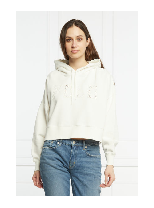 Sweat blanc oversize à capuche Ralph Lauren