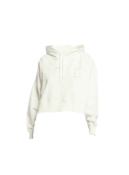 Sweat blanc oversize à capuche Ralph Lauren