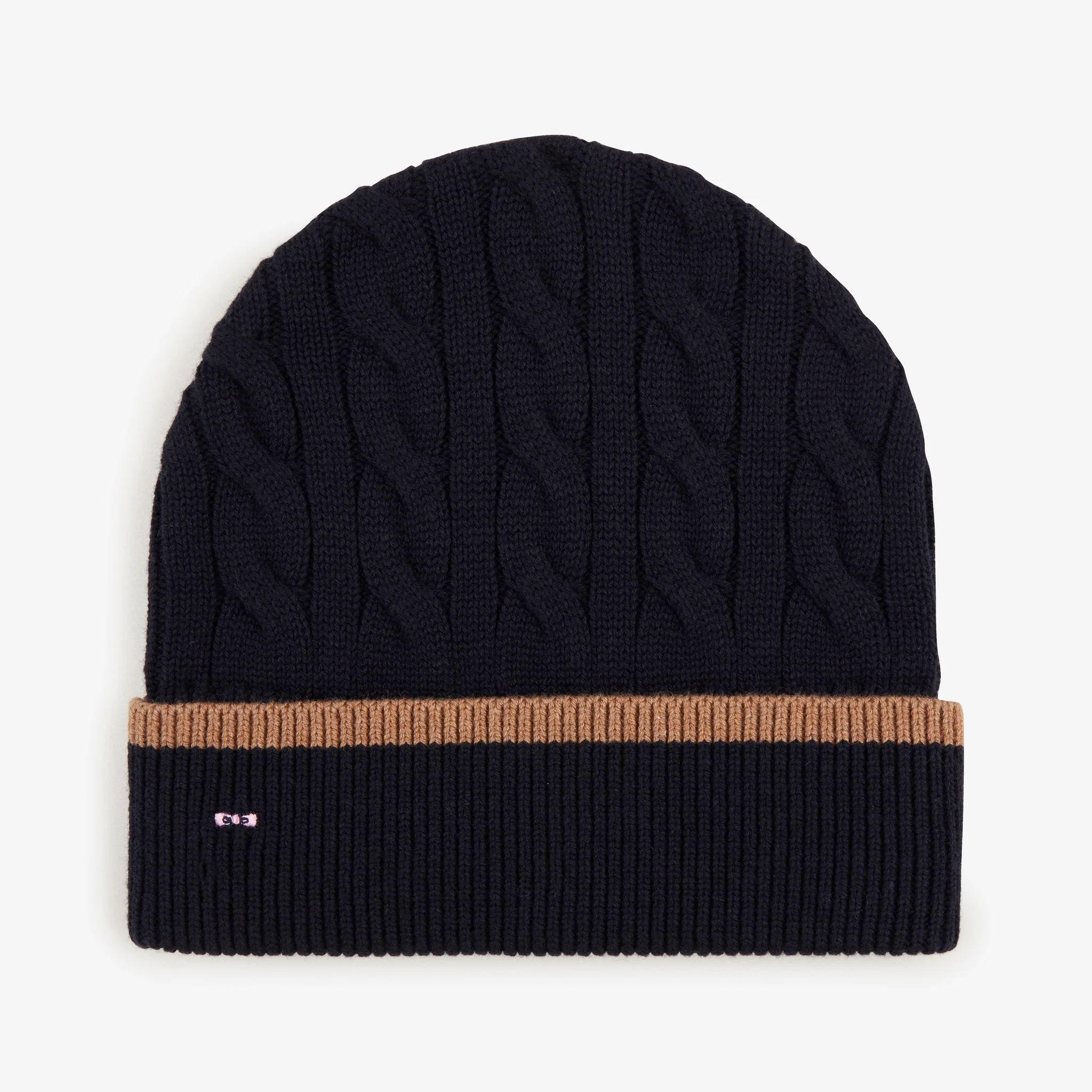 Bonnet bleu marine maille torsadée Eden Park