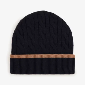 Bonnet bleu marine maille torsadée Eden Park