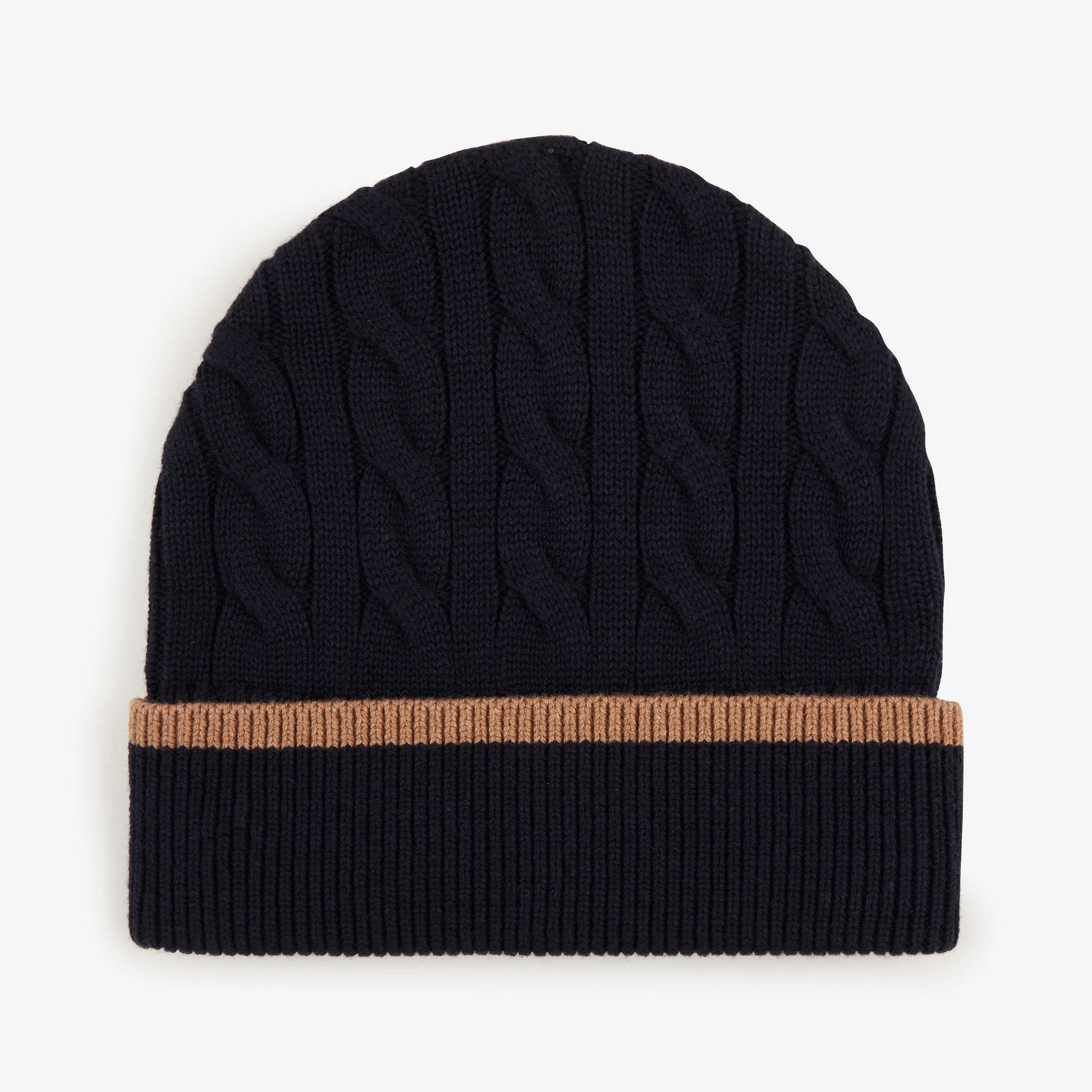 Bonnet bleu marine maille torsadée Eden Park – Image 2