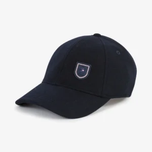 Casquette bleu foncé feutrée à logo écusson Eden Park