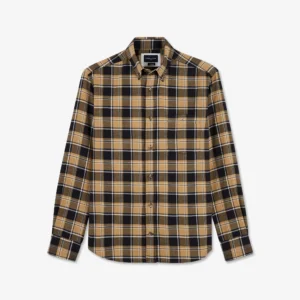 Chemise bleu foncé en flanelle à carreaux Eden Park