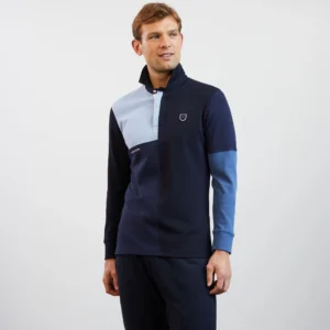 Maillot bleu colorblock manches longues Eden Park