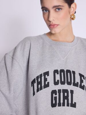 Sweat DOMINGO | Sweat gris clair « The Coolest Girl » – Berenice